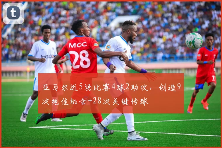 亚马尔近5场比赛4球2助攻，创造9次绝佳机会+28次关键传球